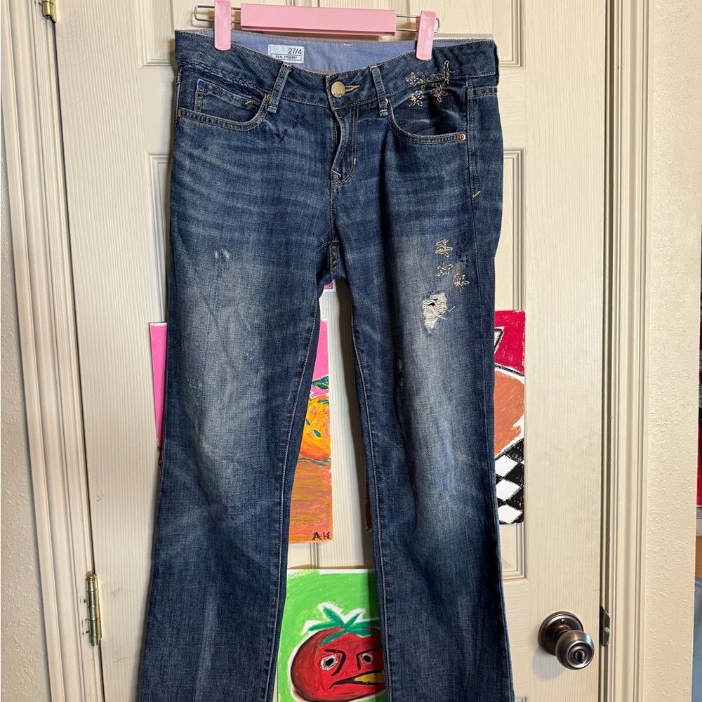 GAP Women's Boyfriend Jeans - Dark Blue